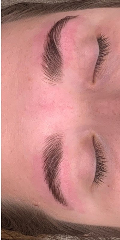 Brow Laminations Before & After Image